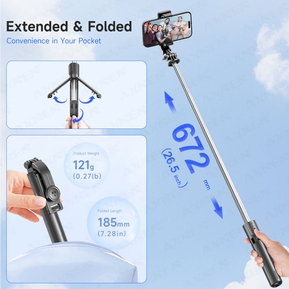 Selfie Stick Tripod with Detac - Photography Video Lighting Kit With Adjustable Tripod Stand 리뷰 및 가격