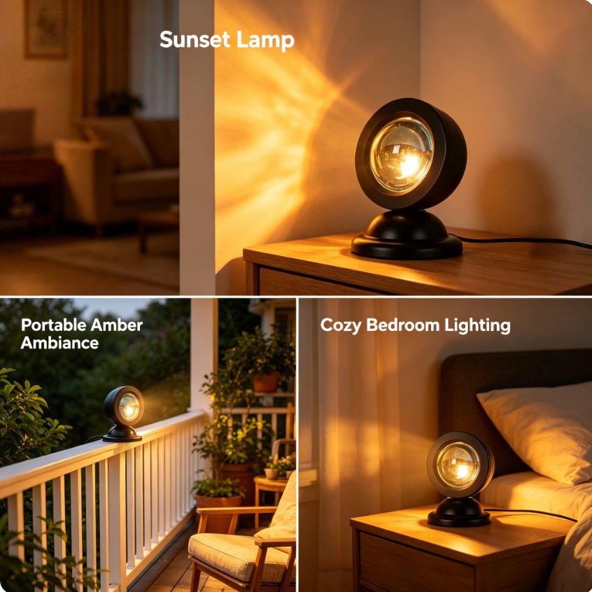 USB Sunset Projection Lamp Amb - Photography Lighting Ideas 리뷰 및 가격