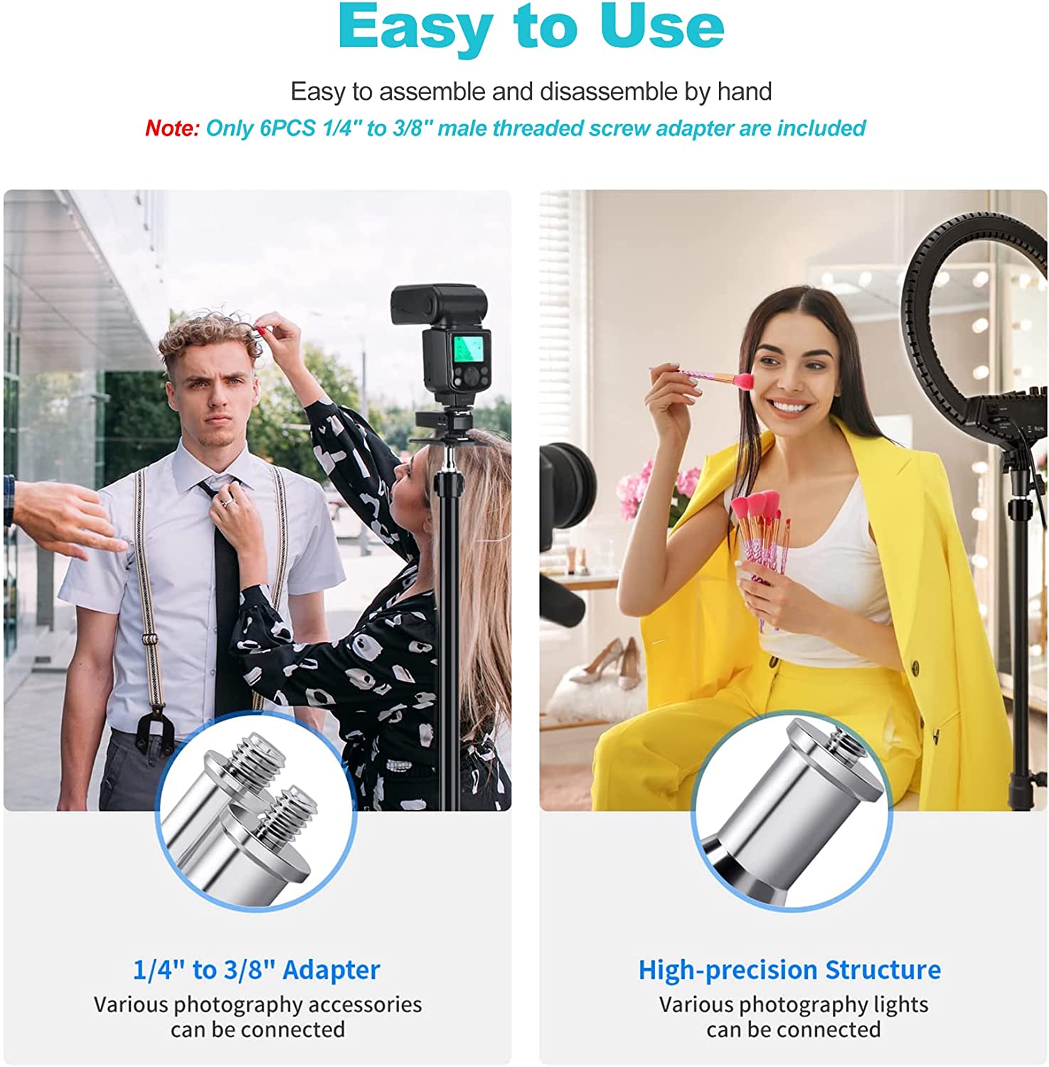 Selens Standard 3/8 to 1/4 Ada - Photography Video Lighting Kit With Adjustable Tripod Stand 리뷰 및 가격