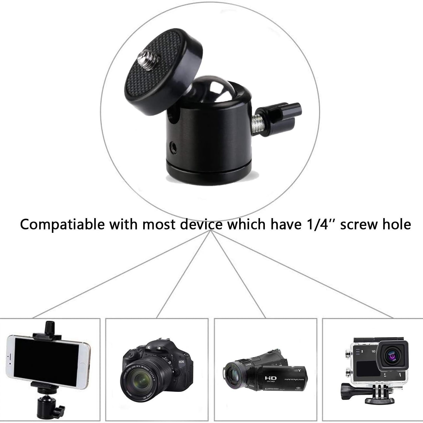 Camera Ball Head Adapter with  - Photography Video Lighting Kit With Adjustable Tripod Stand 리뷰 및 가격