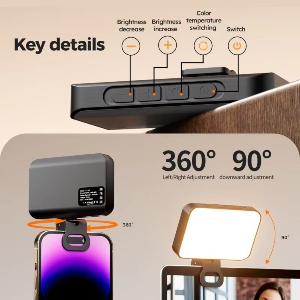 800/1000mAh LED Selfie Light U - Photography Mobile Lighting 리뷰 및 가격