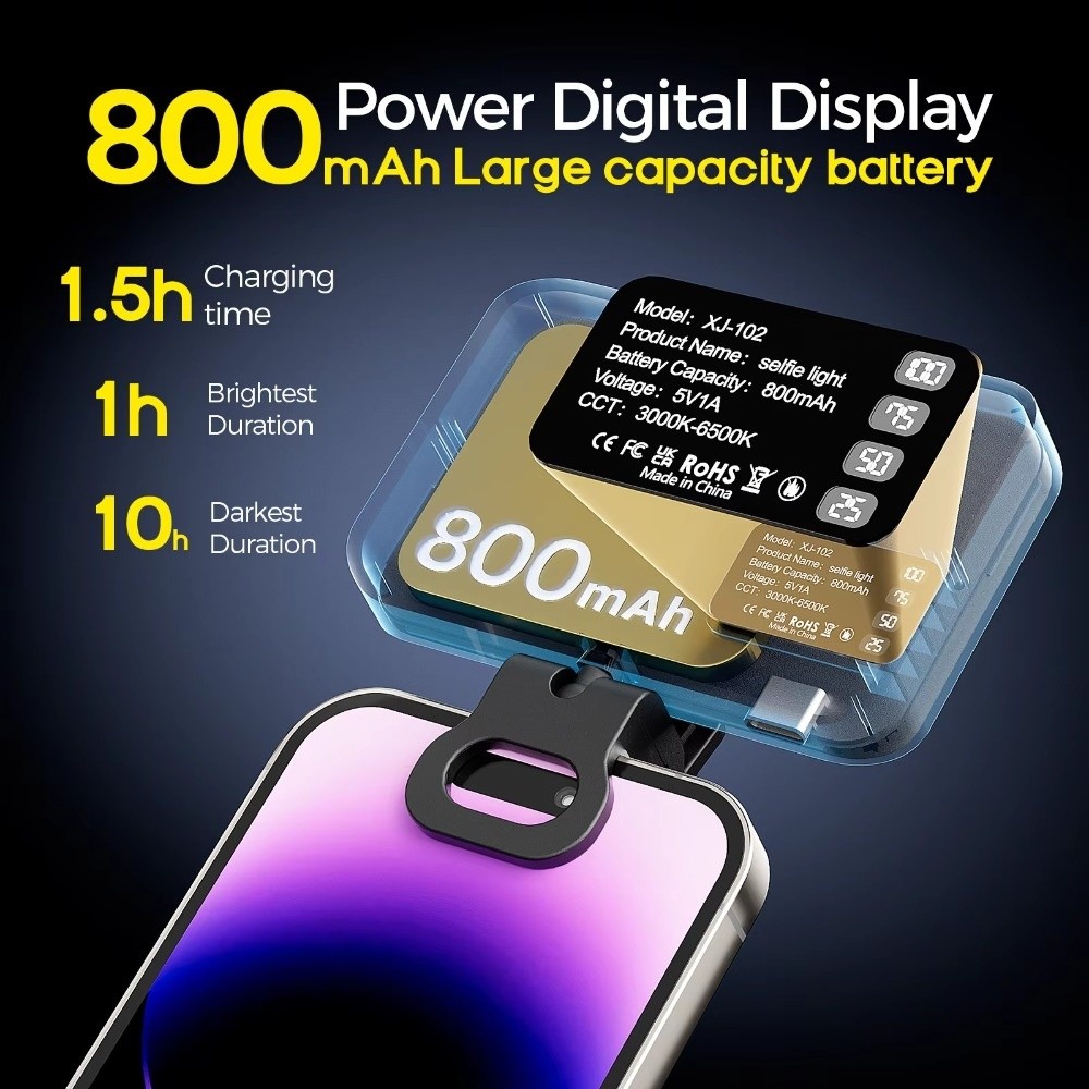 800/1000mAh LED Selfie Light U - Photography Mobile Lighting 리뷰 및 가격