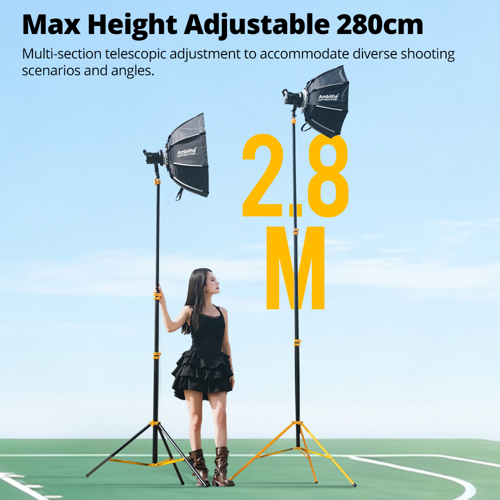 AMBITFUL GM280Y 280cm Professi - Photography Video Lighting Kit With Adjustable Tripod Stand 리뷰 및 가격