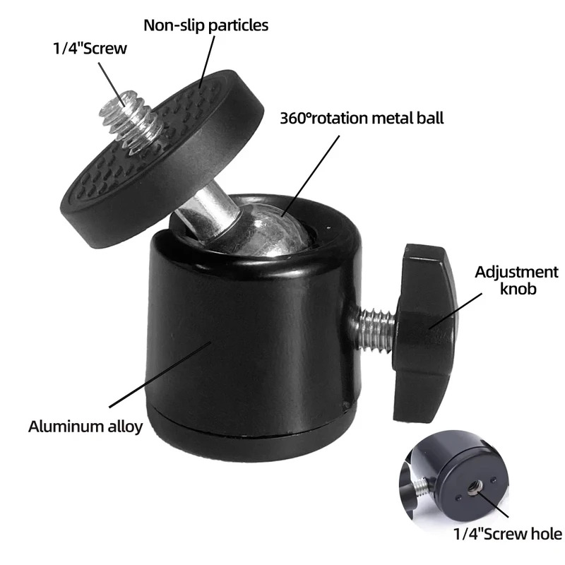 Hot Shoe 1/4 Screw Hole Tripod - Photography Video Lighting Kit With Adjustable Tripod Stand 리뷰 및 가격