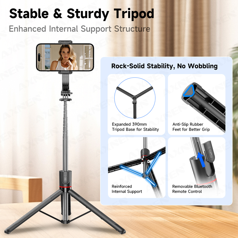 AXNEN F15 Extendable Selfie St - Photography Video Lighting Kit With Adjustable Tripod Stand 리뷰 및 가격